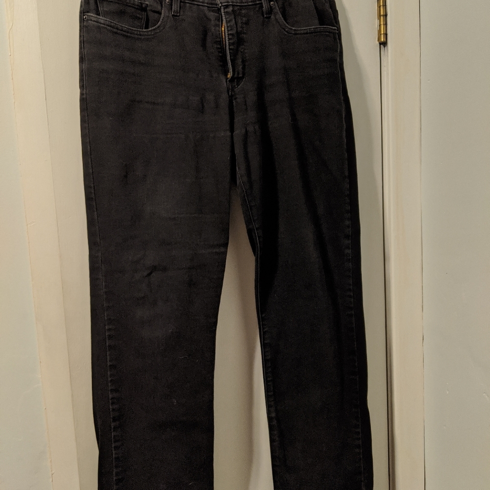 Levi's black 314 shaping straight leg jeans